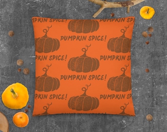 Pumpkin Spice Pillow, Halloween decor, fall decor, fall pillow, front porch pillow, autumn decor, autumn pillow, thanksgiving, throw pillow