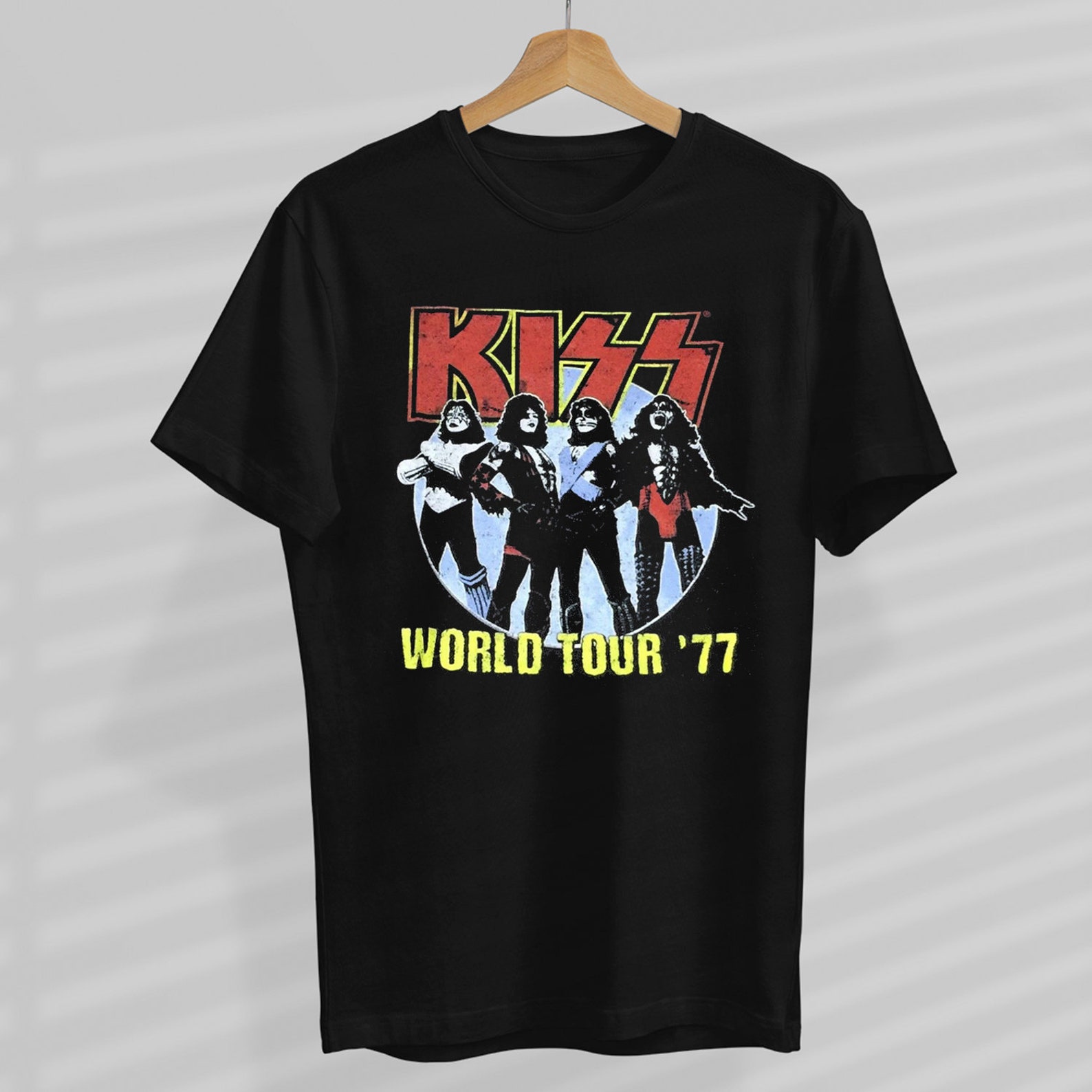 kiss world tour 77 shirt