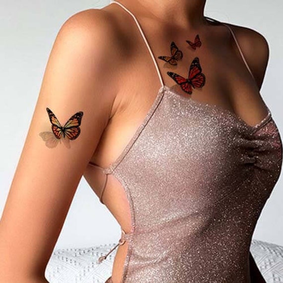 Monarch Butterfly Tattoos 3D Butterfly Temporary Tattoo - Etsy Israel Monarch Butterfly Tattoos 3D Butterfly Temporary Tattoo - Etsy Israel