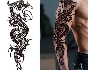 Tattoo Sleeve Tribal - Etsy Hong Kong Tattoo Sleeve Tribal - Etsy Hong Kong