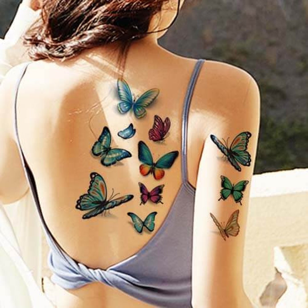 Blue Butterfly Tattoos 3D Butterfly Temporary Tattoo Sheet - Etsy Norway Blue Butterfly Tattoos 3D Butterfly Temporary Tattoo Sheet - Etsy Norway