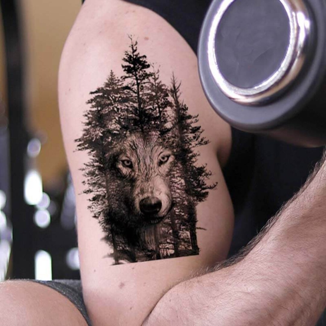 Temporary Tattoo Men Wolf Tattoo Wolf Temporary Tattoo - Etsy Temporary Tattoo Men Wolf Tattoo Wolf Temporary Tattoo - Etsy
