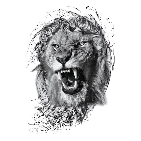 lion roar tattoo