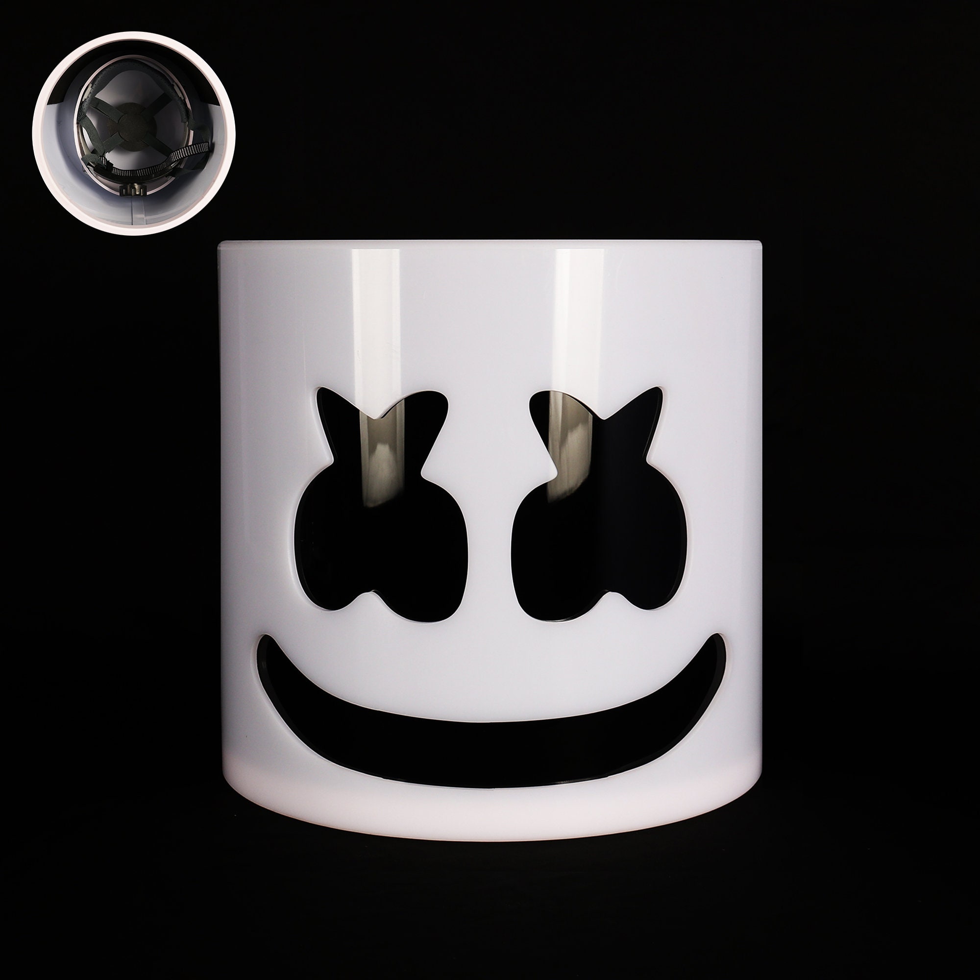 Without Light Hard PVC Handmade DJ Marshmello Mask Kids Etsy