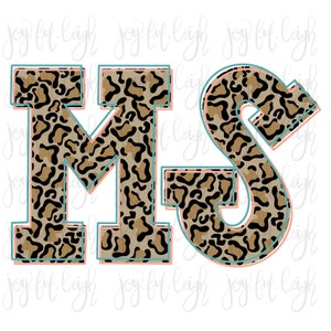 MS Mississippi Leopard PNG Sublimation Printable Transfer