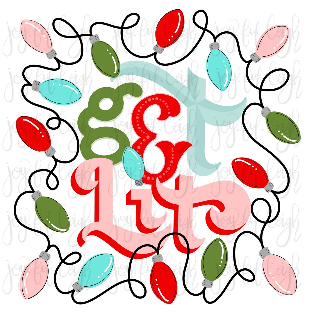Get Lit Christmas Lights PNG Etsy