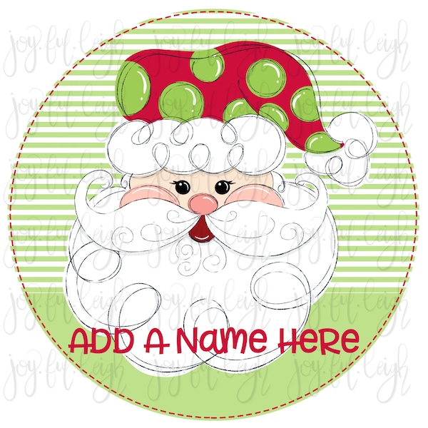Swirly Santa with Background PNG