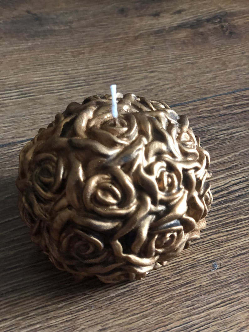 Large Rose Ball Candle