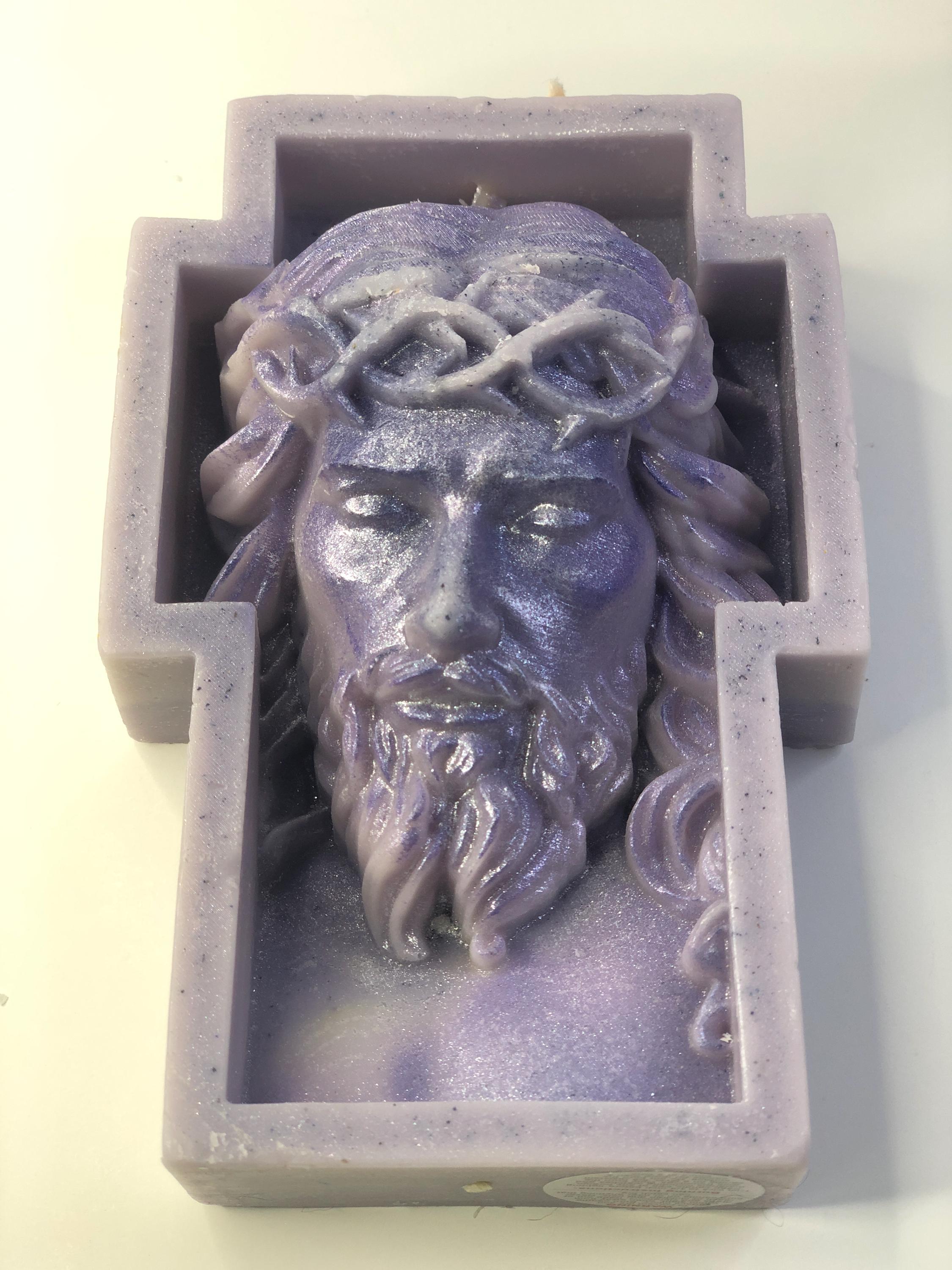 One Dozen- Artisanal Metal Embossed Candles (Jesus 2) main image 1