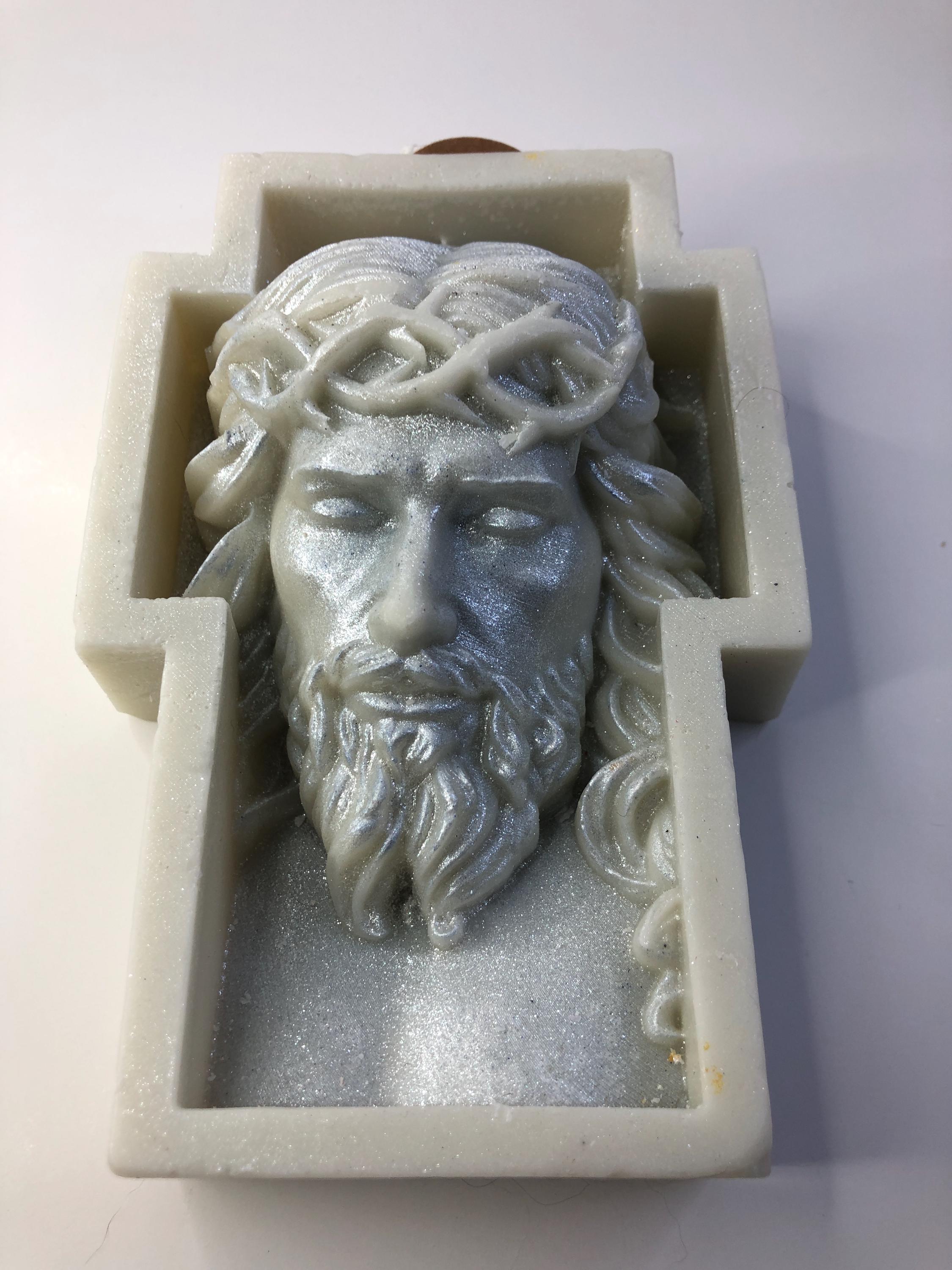 One Dozen- Artisanal Metal Embossed Candles (Jesus 2)