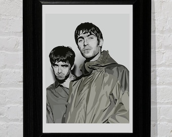 Oasis: Gallagher Brothers - Etsy
