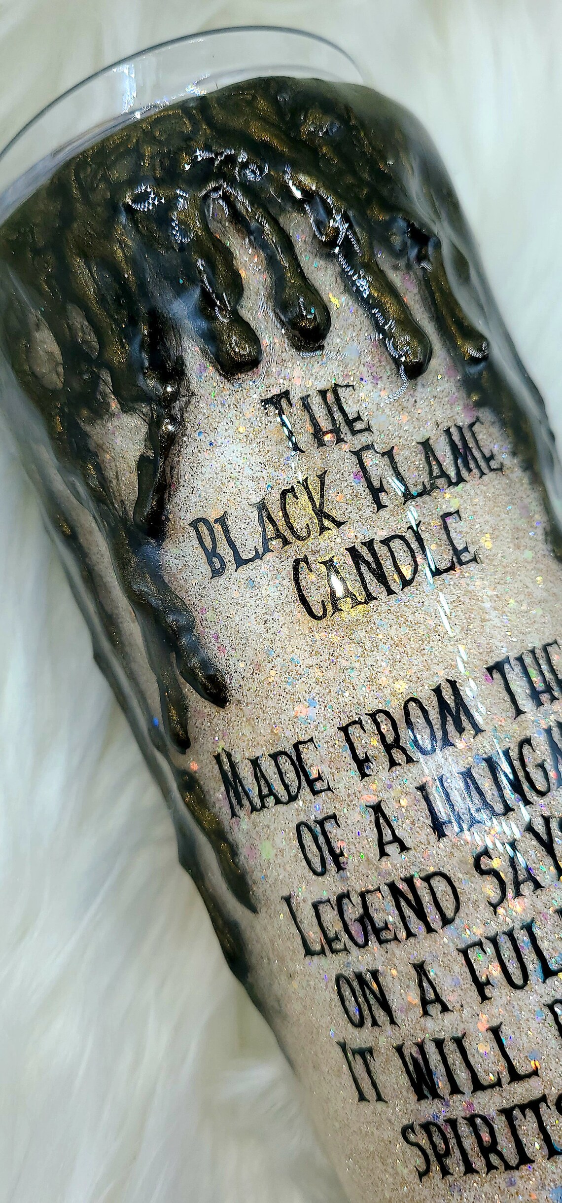 BLACK FLAME CANDLE tumbler-Hocus Pocus | Etsy