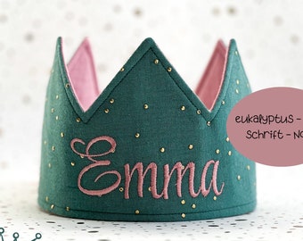 Personalized Birthday Fabric Crown - Handmade Festive Headwear, Special Occasion Party Crown, Perfect Birthday Gift for Kids