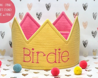 Girls Birthday Party Crown, Cute Unique Birthday Outfit for Girls, Custom Kids Crown