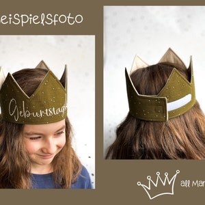 Costume for Kid Birthday Party, Kid's Cloth Birthday Crown, Cotton Crown for Toddler image 4