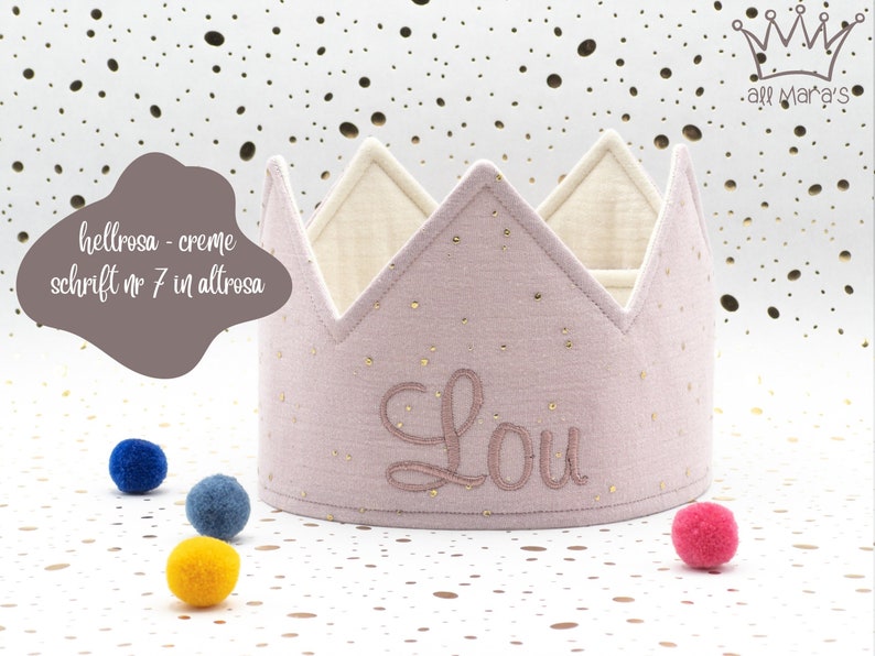 Girls Birthday Party Crown, Cute Unique Birthday Outfit for Girls, Custom Kids Crown image 1