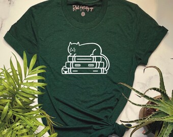 Cats and Books, Cat Lover, Book Lover Super Soft Unisex T-Shirt