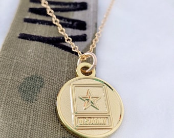 Army Logo Pendant Necklace