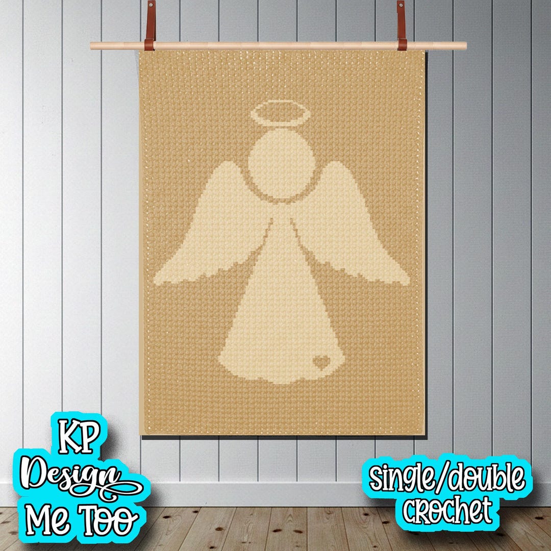 Angel Crochet Blanket Pattern Digital Download Graphgan Lapghan Size 36 ...