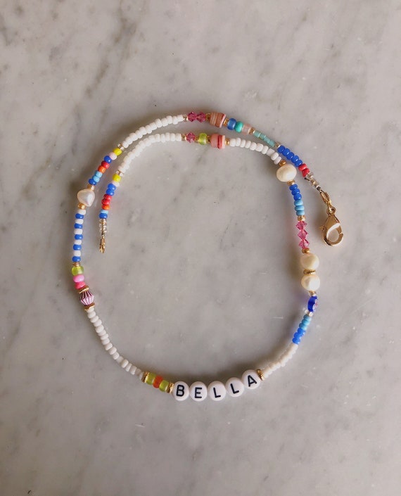 Letter sale bead necklace