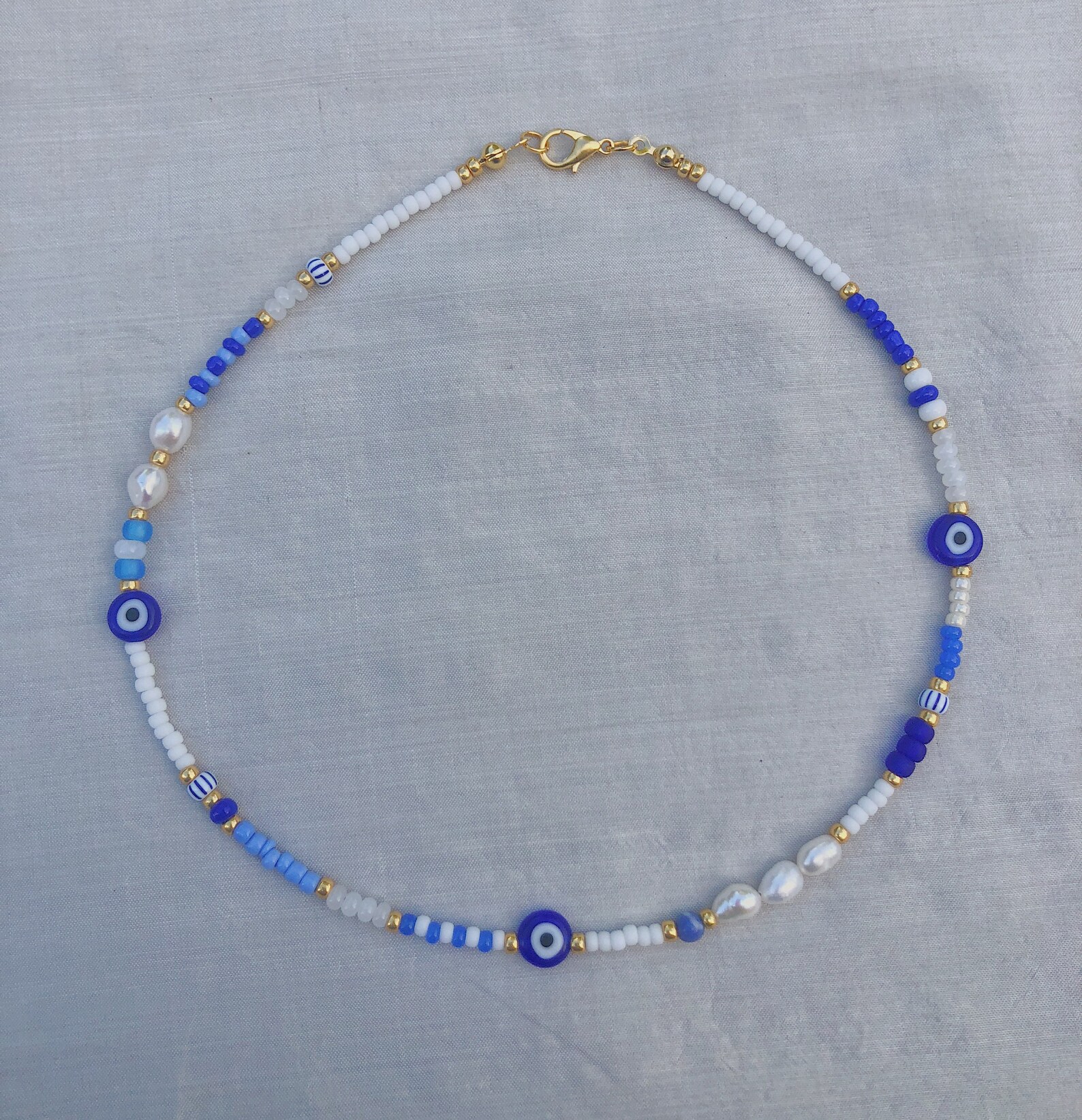 Mocha Brown Choker Evil Eye