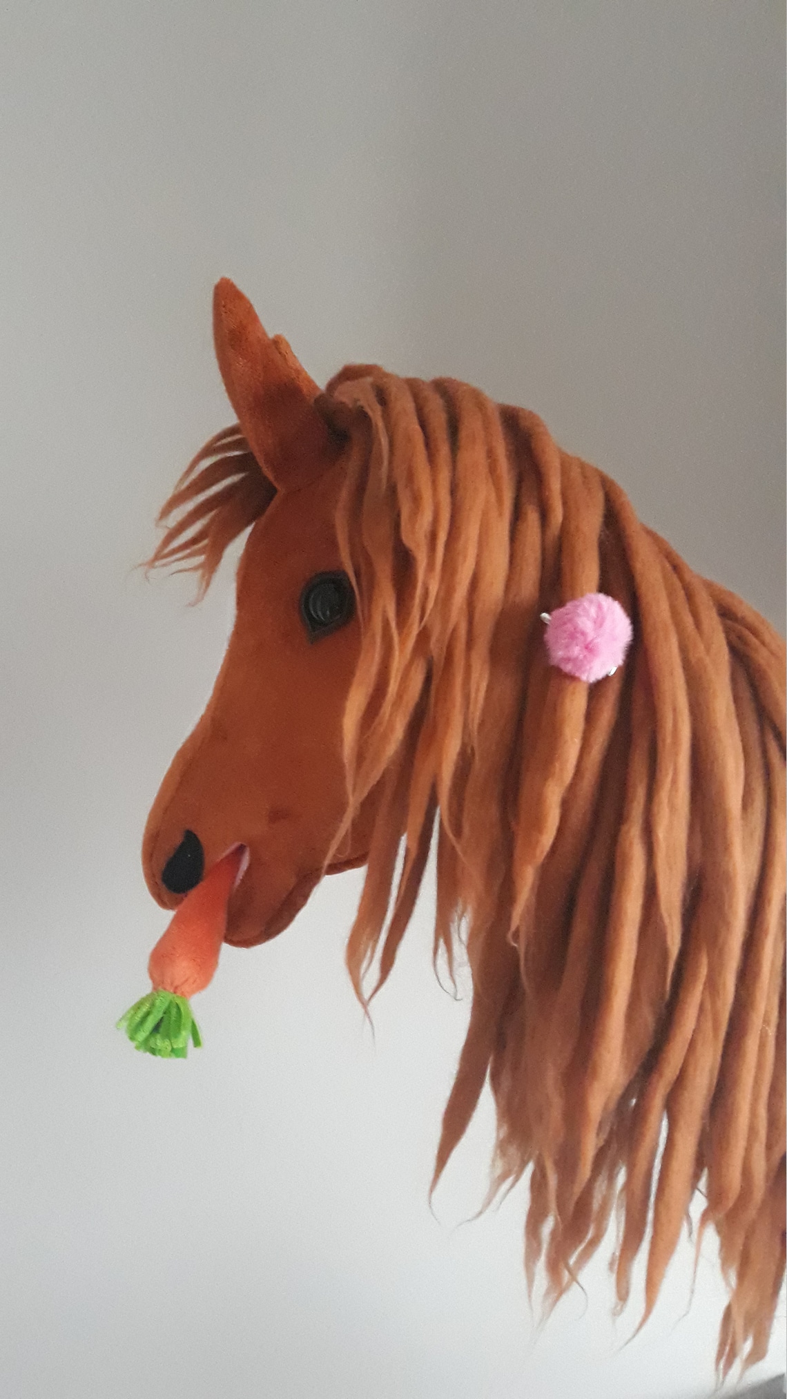 Hobby Horse Crazy Carrot horse on stick with bridle reins and Etsy Hobby Horse Crazy Carrot horse on stick with bridle reins and Etsy