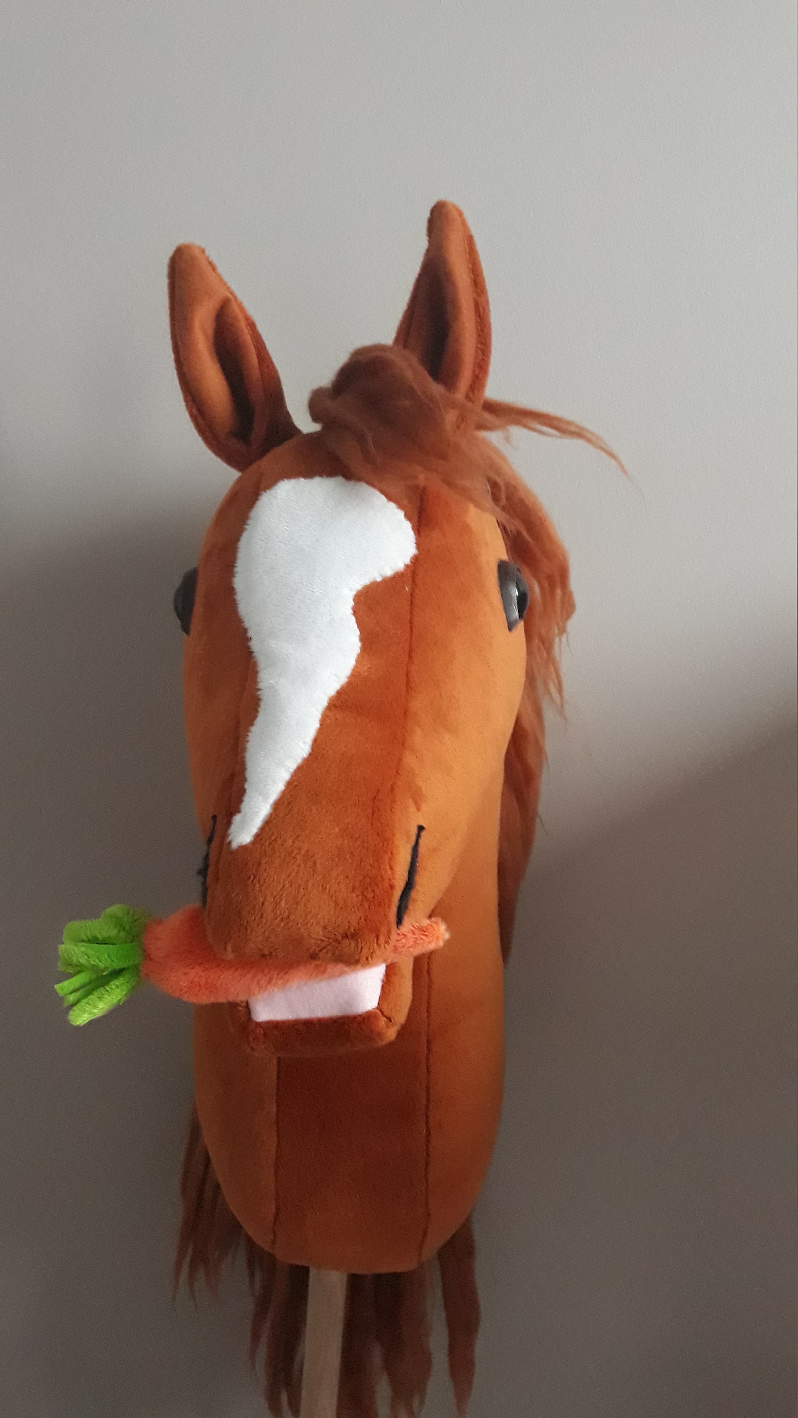 Hobby Horse Crazy Carrot horse on stick with bridle reins and Etsy Hobby Horse Crazy Carrot horse on stick with bridle reins and Etsy