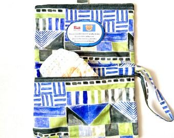 Wristlet Diaper bag Wallet Handbag Wrist diaper holder Soaked handkerchief holder Handmade in Sicily diapers and wipes Baby changing