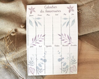 Calendrier D Anniversaire Etsy Calendrier D Anniversaire Etsy