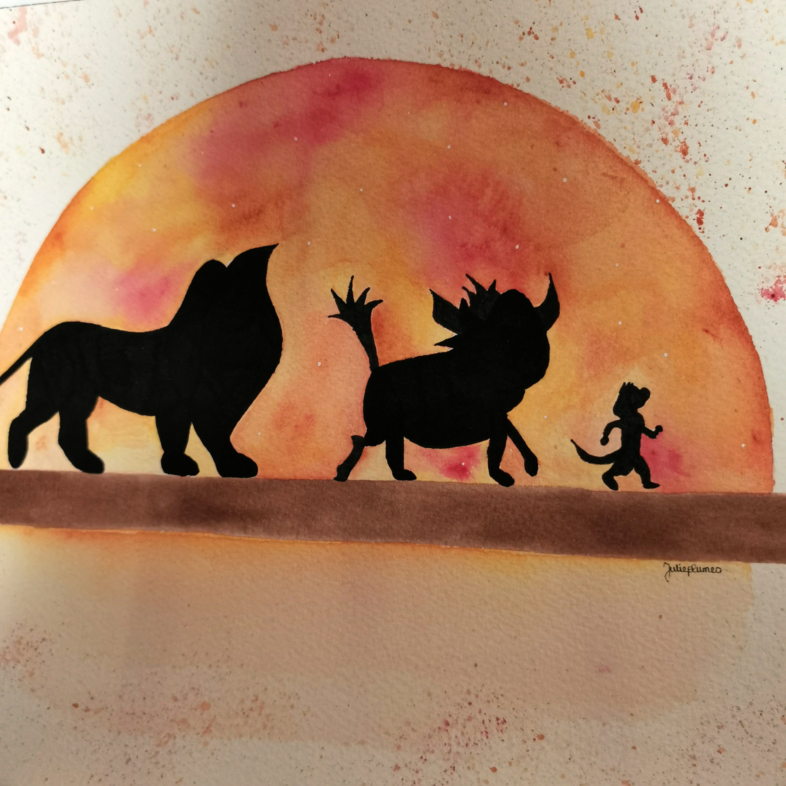 Original watercolor The Lion King Etsy