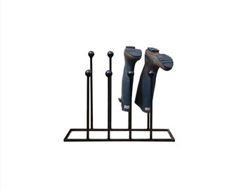 Wellie Boot Shoe Stand Rack Modern Steel Black Rust Resistant British Made Sturdy Durable Indoors or Outdoors