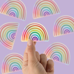Regenbogen Deko Aufkleber Einhorn Sticker mit Goldeffekt Blatt 15 x 16,5 cm