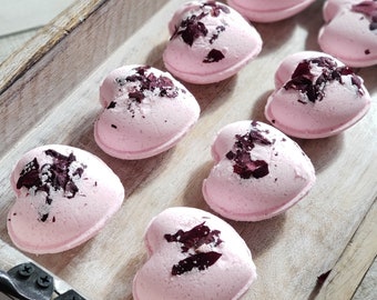 All Natural Rose Petal Bath Bombs | Dye-free, No Toxins!