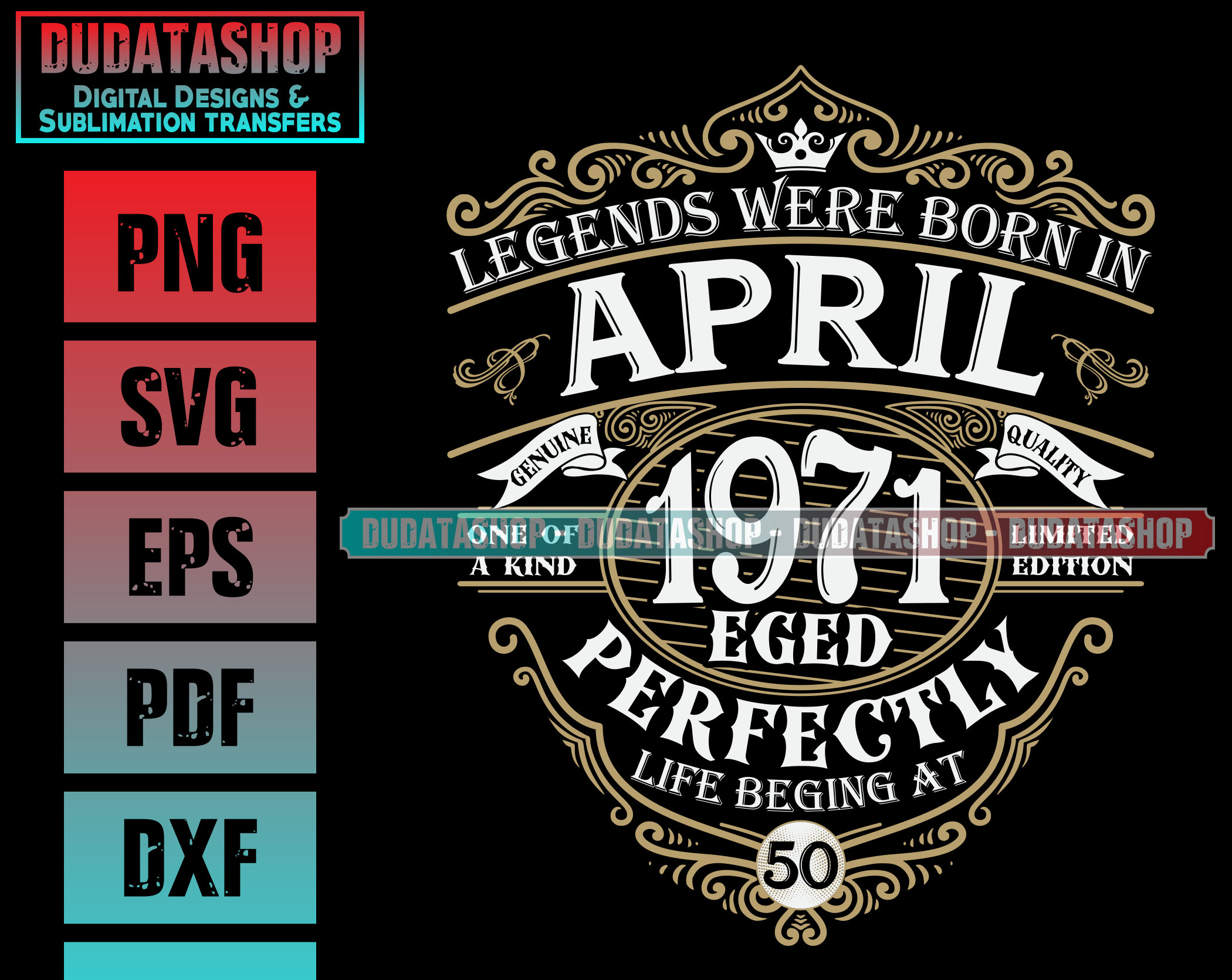 Download Legends Were Born In April 1971 50th Quarantine Birthday Svg | Etsy