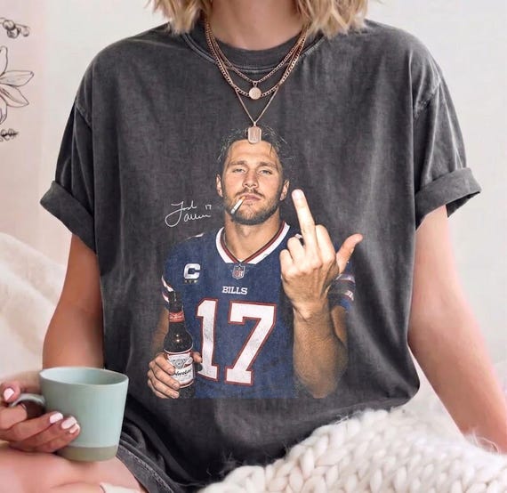 Josh Allen shirt, Funny Josh Allen Shirt, Football shirt, Vintage Football Game Day Crewneck, Josh Allen comfort colors shirt