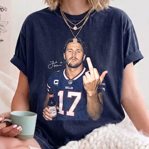 Josh Allen shirt, Funny Josh Allen Shirt, Football shirt, Vintage Football Game Day Crewneck, Josh Allen comfort colors shirt image 2