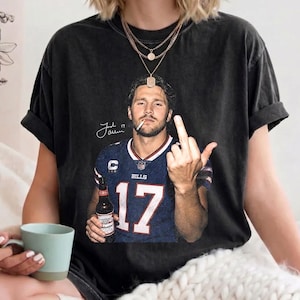 Josh Allen shirt, Funny Josh Allen Shirt, Football shirt, Vintage Football Game Day Crewneck, Josh Allen comfort colors shirt image 3