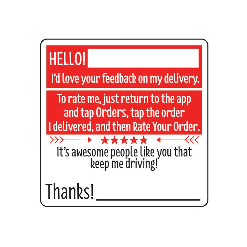 2 Custom Doordash Bagseal Stickers 5 Star Reviews Etsy