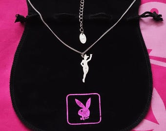 Collar vintage de Playboy Playmate con conejita de Y2K