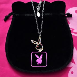 Playboy Bunny Necklace Rhinestone - Etsy