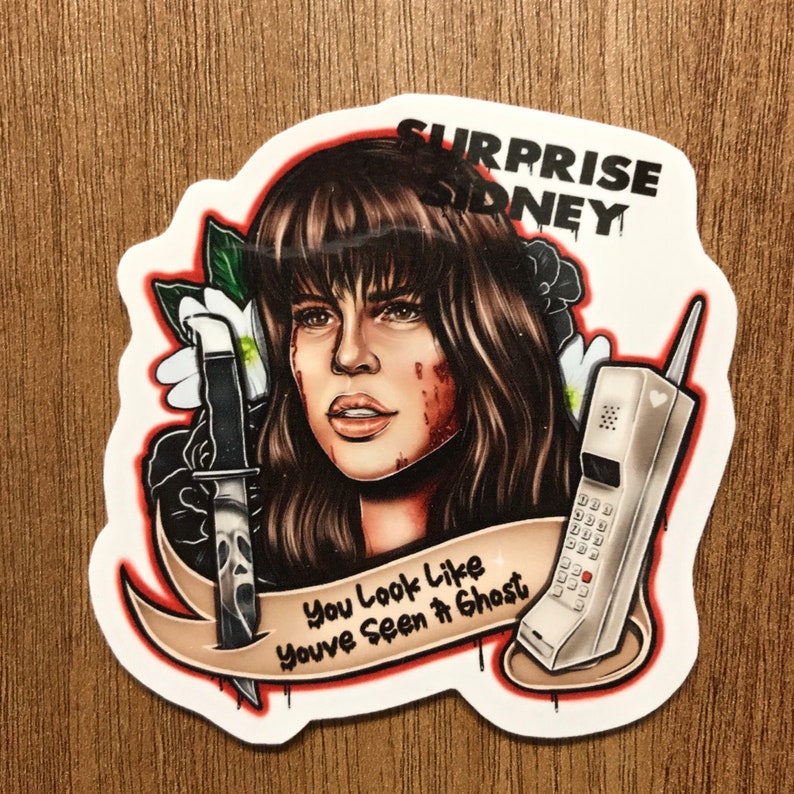 Sidney Prescott 90s Scream Queen Glossy Sticker Tattoo Flash Etsy