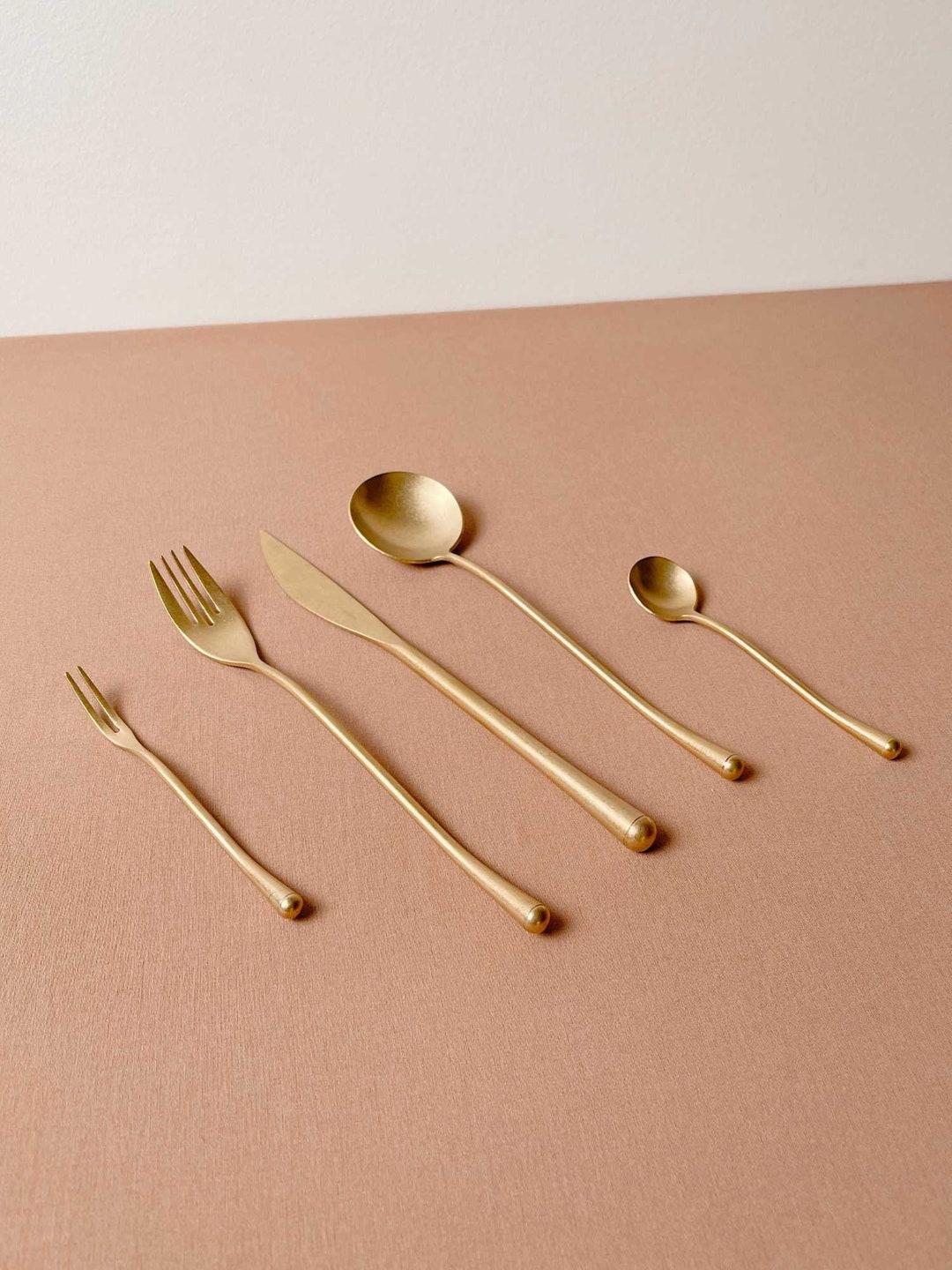 META Cutlery 20 Piece Set Brushed Gold - Etsy