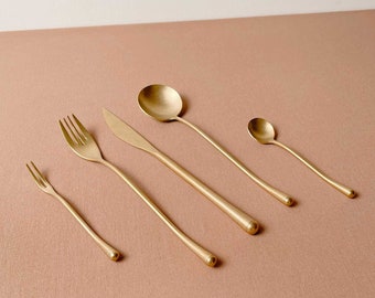 META Cutlery Set - Brushed Gold