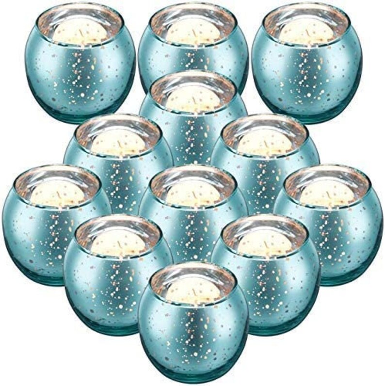 12Packs 3Inch Blue Bowl Votive Tealight Candle Holder Bulk Etsy