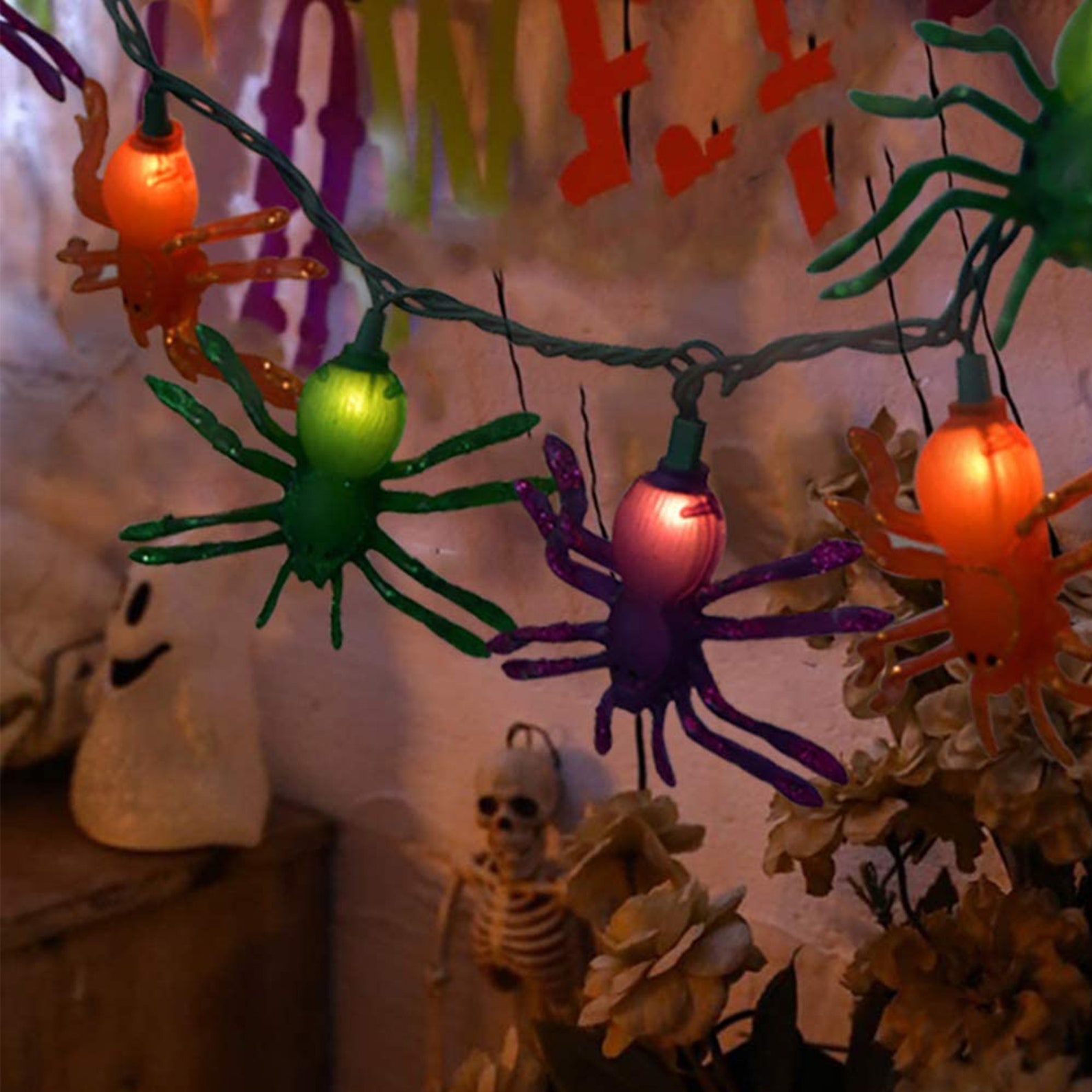 Halloween Spider String Lights Halloween String Lights 10 Etsy