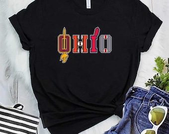 OHIO Sports Fans Cleveland and Columbus Vintage Gift T-Shirt