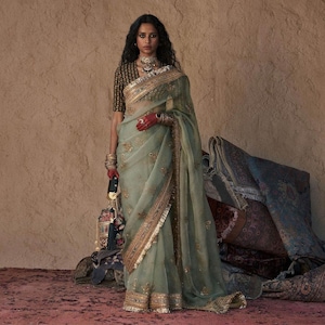 Designer Bollywood Style Georgette saree Sabyasachi inspired saree saree for women / girls indian sari party wear sari,wedding saree,sari