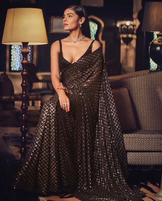 Sequin store saree blouse