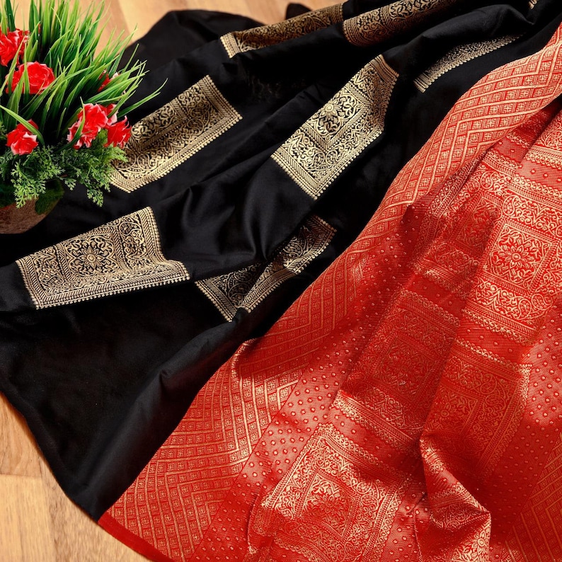 Designer Lichi Silk Bollywood Style Traditional Saree Bold And Beautiful Saree With Weaving Silk Exclusive Indian Wedding Saree south Indian