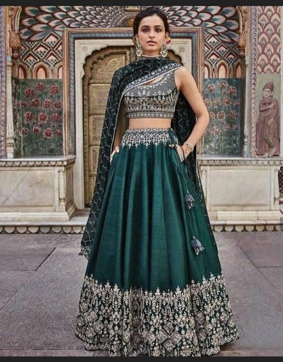 Nice Embroidered Wedding Designer Long Lehenga Choli